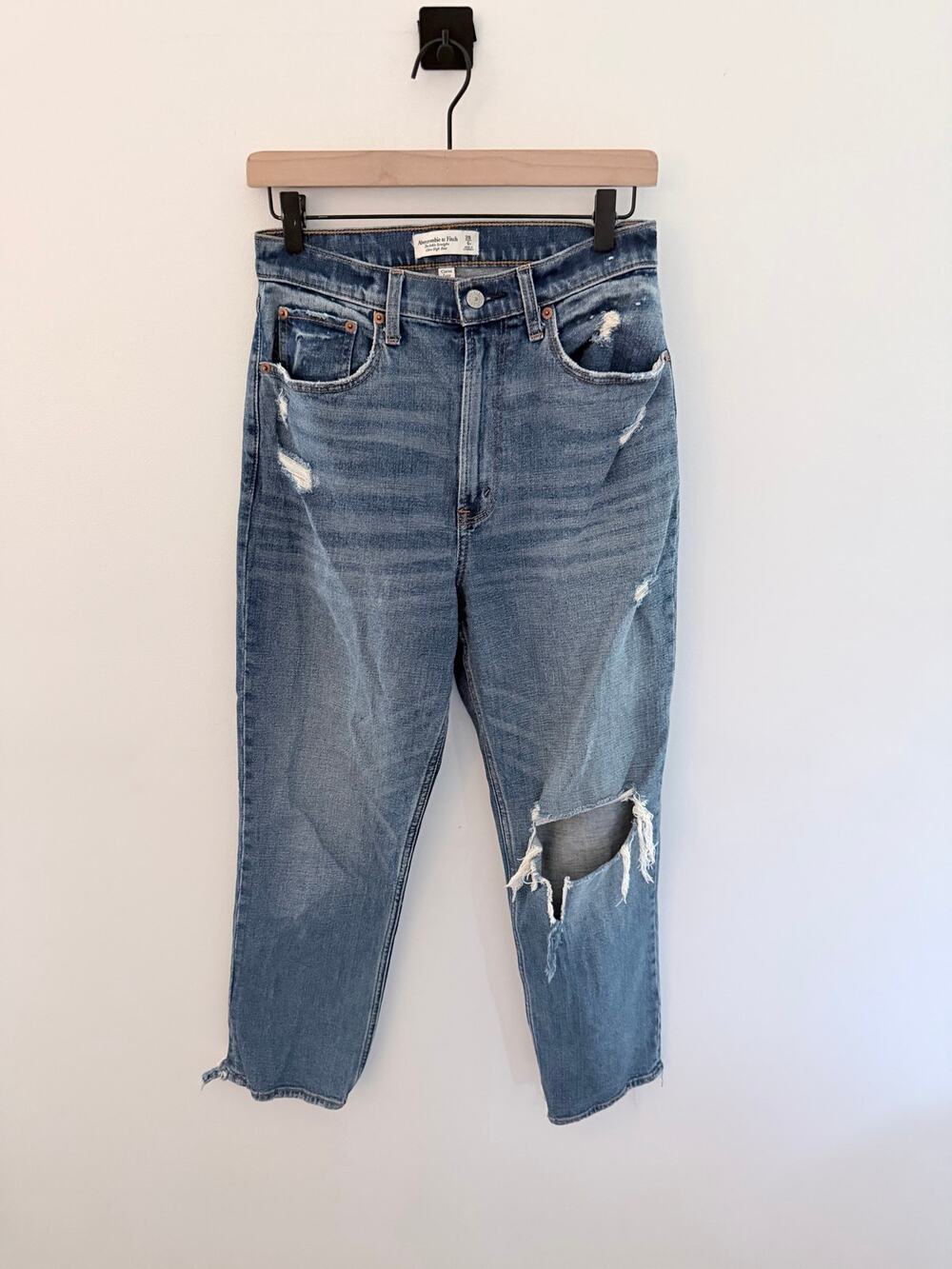 Abercrombie & Fitch The Ankle Straight Ultra High Rise Curve Love Jeans-Size 28